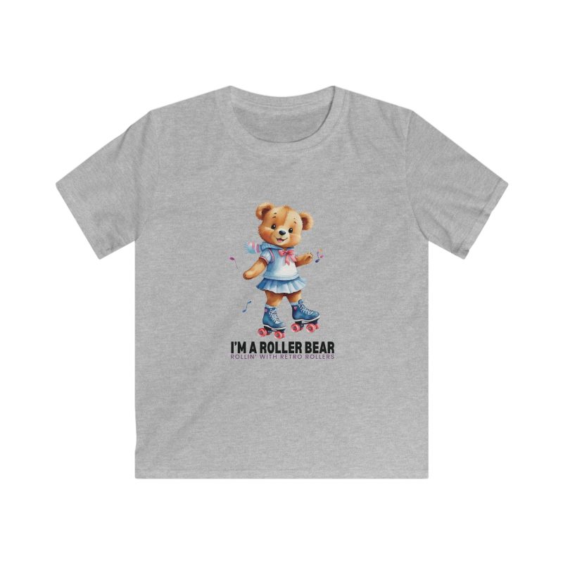KIDS - Retro Roller Bears (Design B) VARIOUS COLOURS Softstyle Tee - Image 5