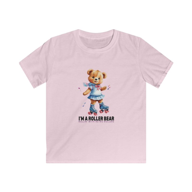 KIDS - Retro Roller Bears (Design B) VARIOUS COLOURS Softstyle Tee - Image 9