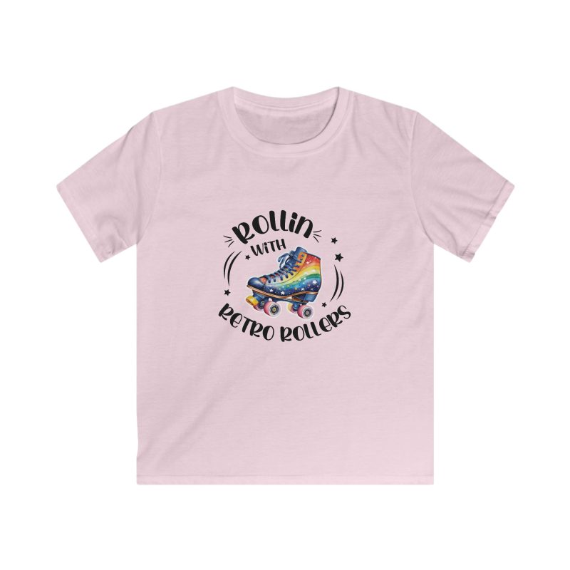 KIDS - Rollin with Retro Rollers (Rainbow) VARIOUS COLOURS Softstyle Tee - Image 9