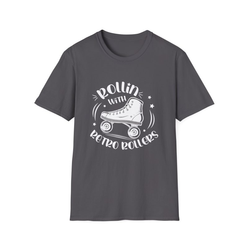 ADULTS Rollin with Retro Rollers (Solid): Unisex Softstyle T-Shirt - Image 18