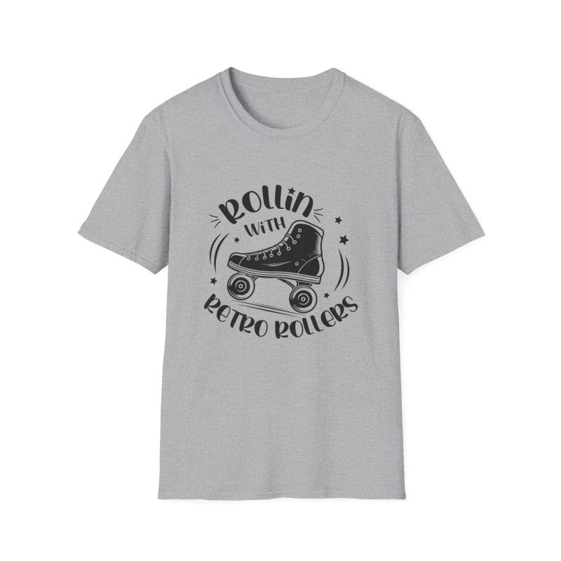 ADULTS Rollin with Retro Rollers (Solid): Unisex Softstyle T-Shirt - Image 17