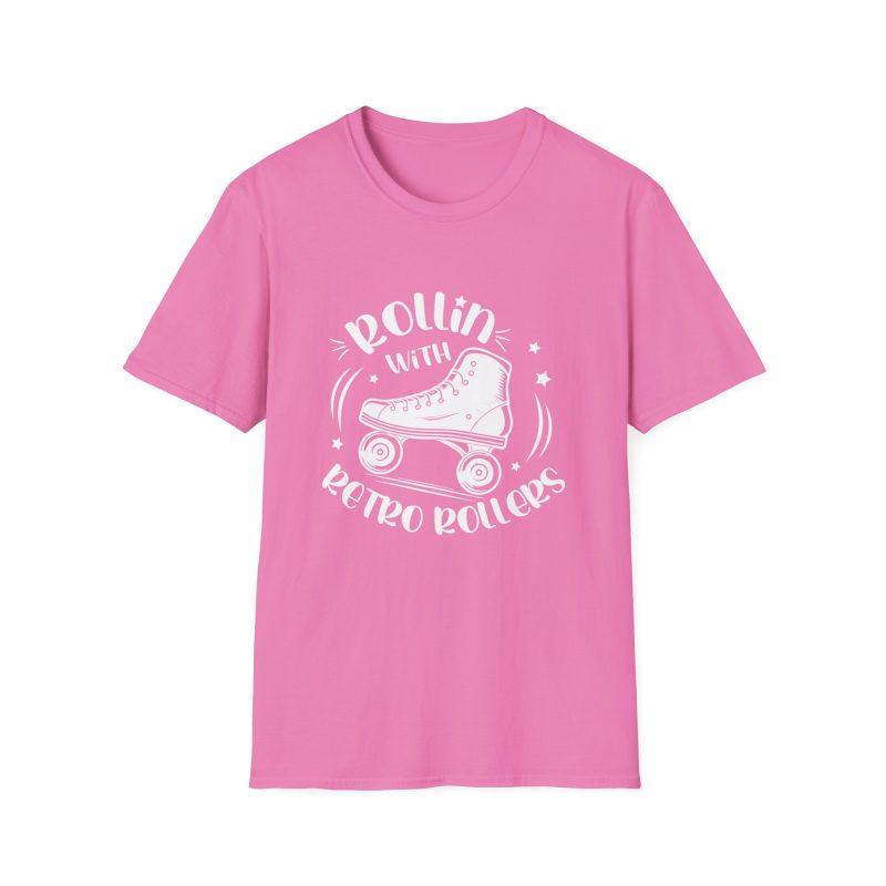 ADULTS Rollin with Retro Rollers (Solid): Unisex Softstyle T-Shirt - Image 12