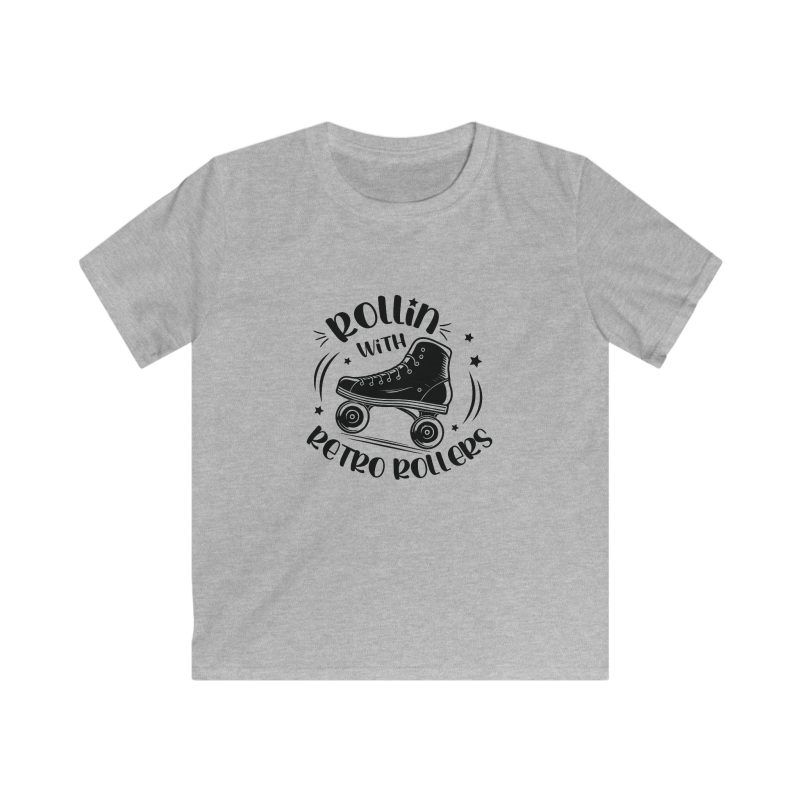KIDS - Rollin with Retro Rollers (Solid) VARIOUS COLOURS Softstyle Tee - Image 5