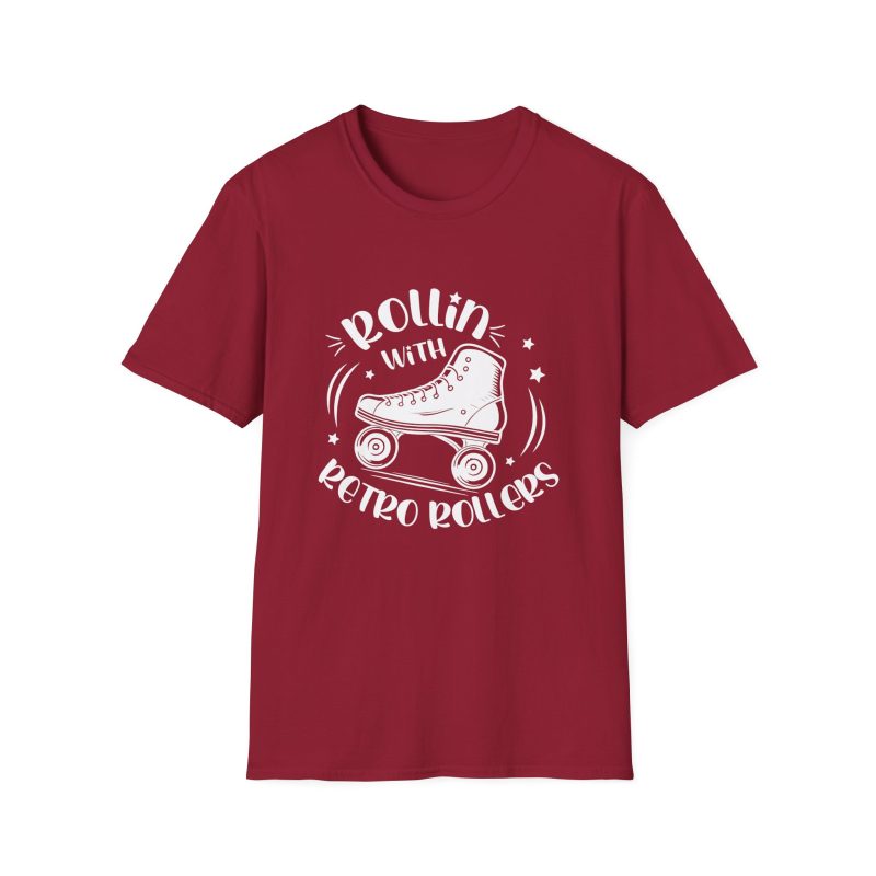 ADULTS Rollin with Retro Rollers (Solid): Unisex Softstyle T-Shirt - Image 16