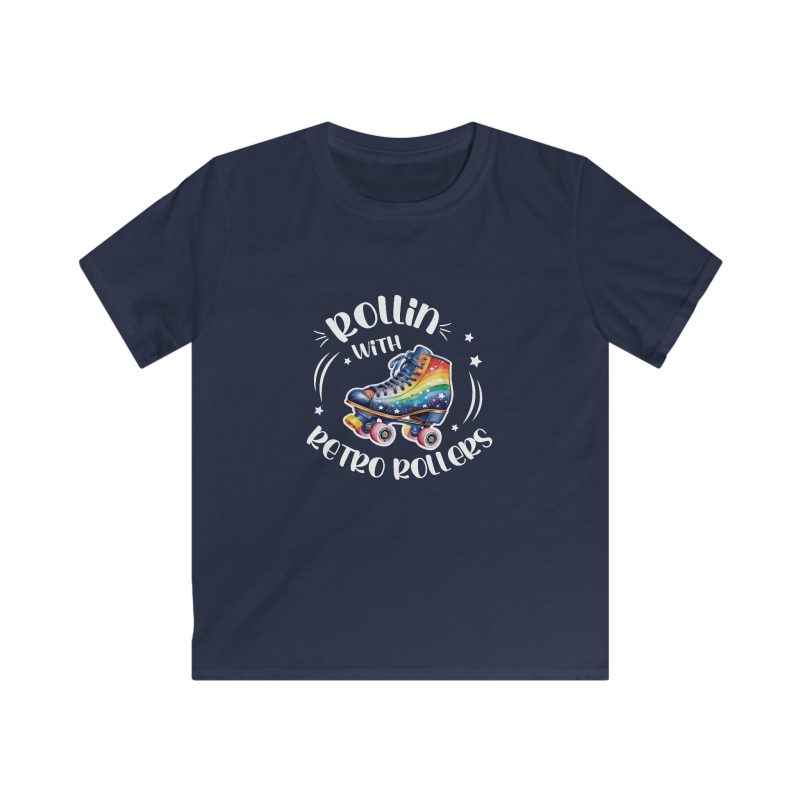 KIDS - Rollin with Retro Rollers (Rainbow) VARIOUS COLOURS Softstyle Tee - Image 6
