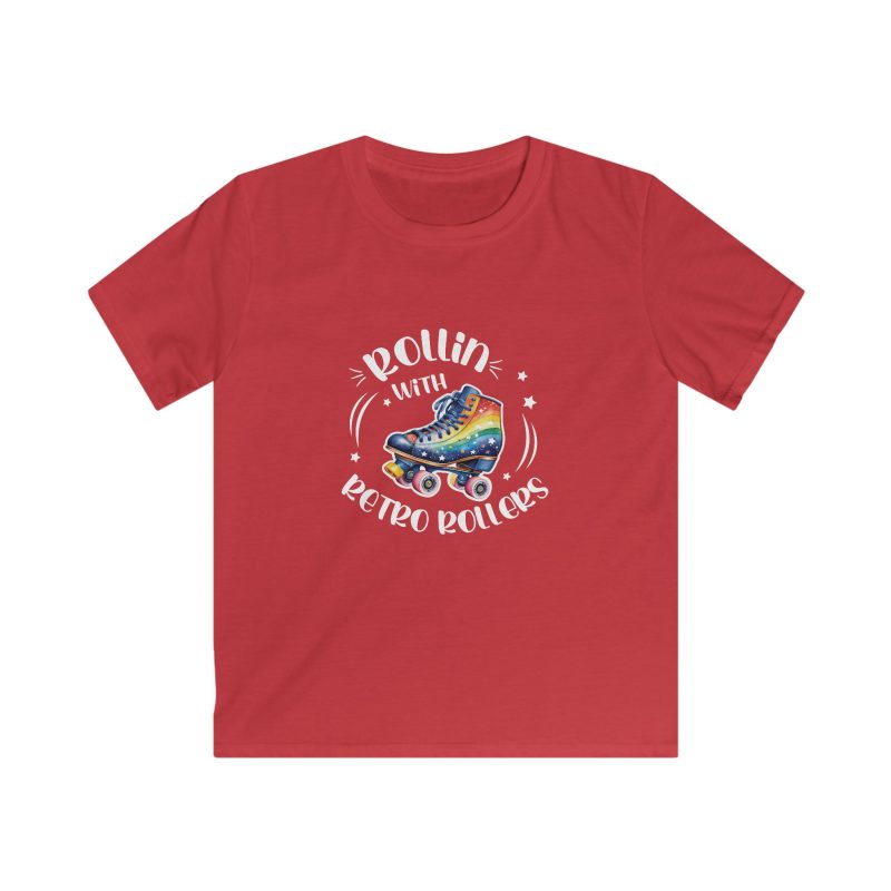 KIDS - Rollin with Retro Rollers (Rainbow) VARIOUS COLOURS Softstyle Tee - Image 8