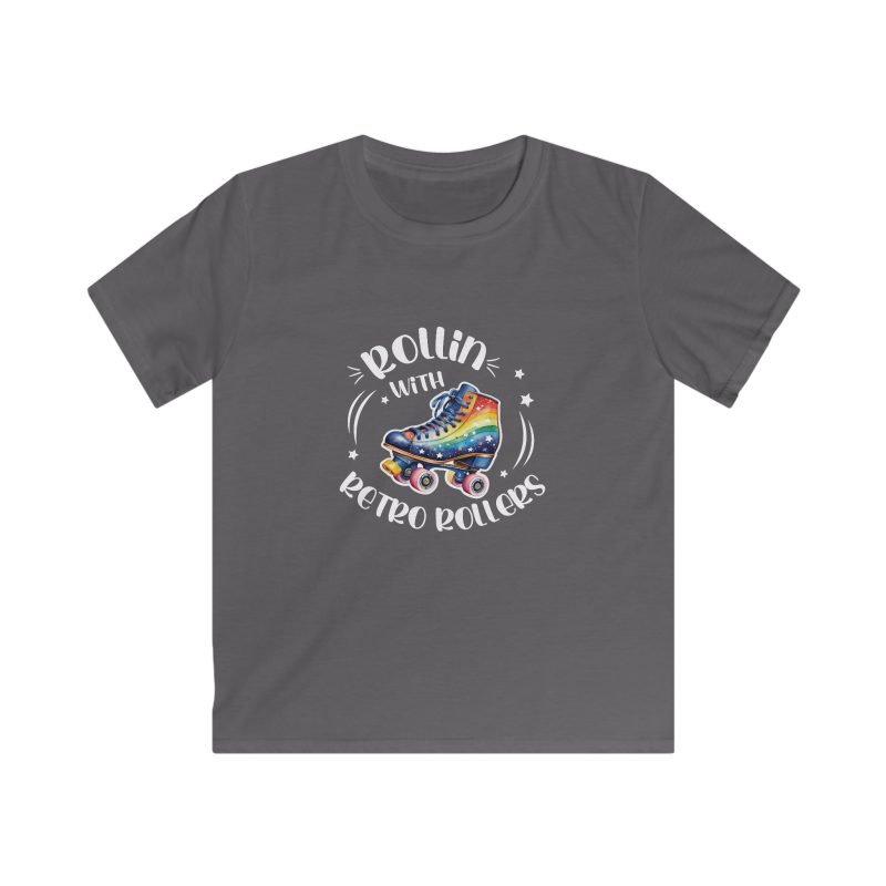 KIDS - Rollin with Retro Rollers (Rainbow) VARIOUS COLOURS Softstyle Tee - Image 10