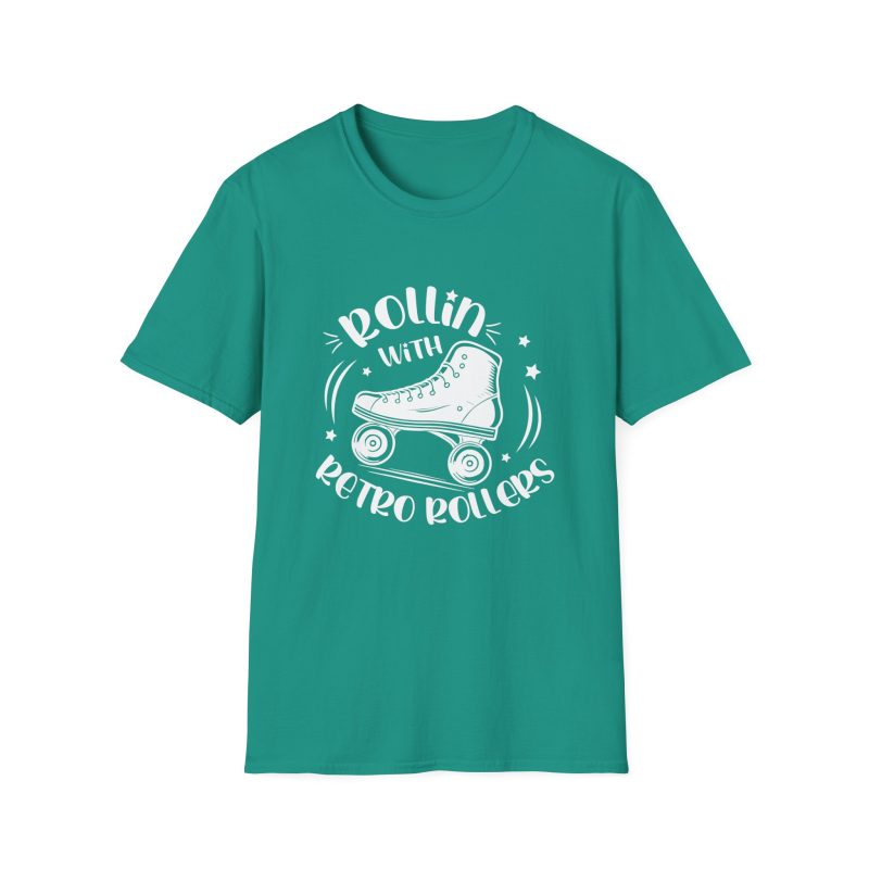 ADULTS Rollin with Retro Rollers (Solid): Unisex Softstyle T-Shirt - Image 8