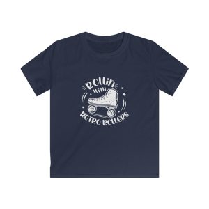 KIDS - Rollin with Retro Rollers (Solid) VARIOUS COLOURS Softstyle Tee - Image 6