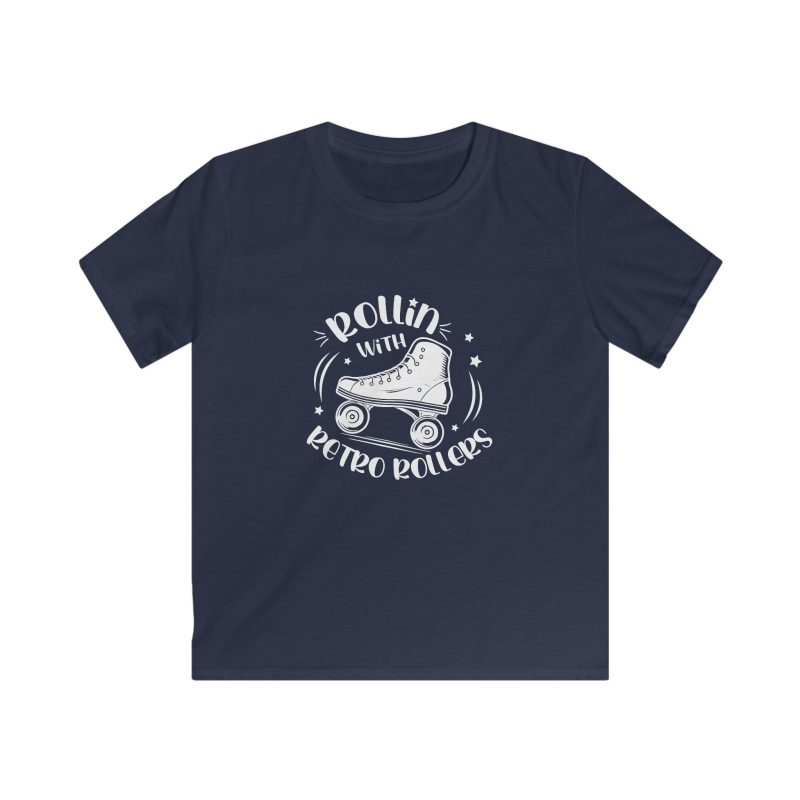 KIDS - Rollin with Retro Rollers (Solid) VARIOUS COLOURS Softstyle Tee - Image 6