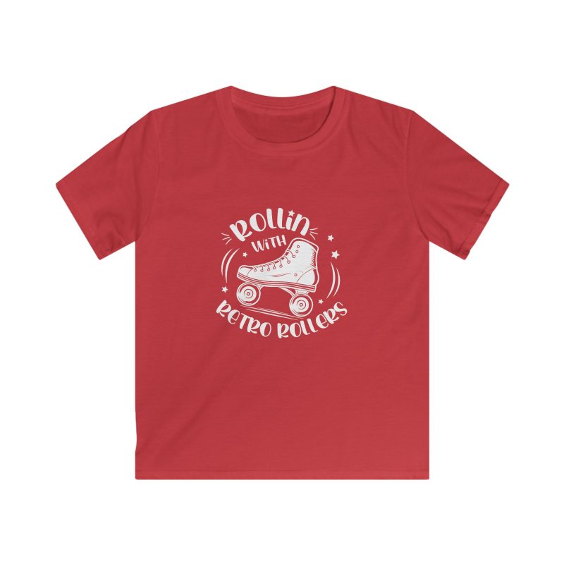 KIDS - Rollin with Retro Rollers (Solid) VARIOUS COLOURS Softstyle Tee - Image 8