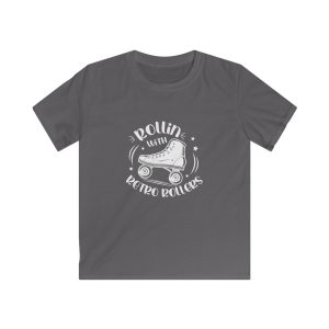 KIDS - Rollin with Retro Rollers (Solid) VARIOUS COLOURS Softstyle Tee - Image 10