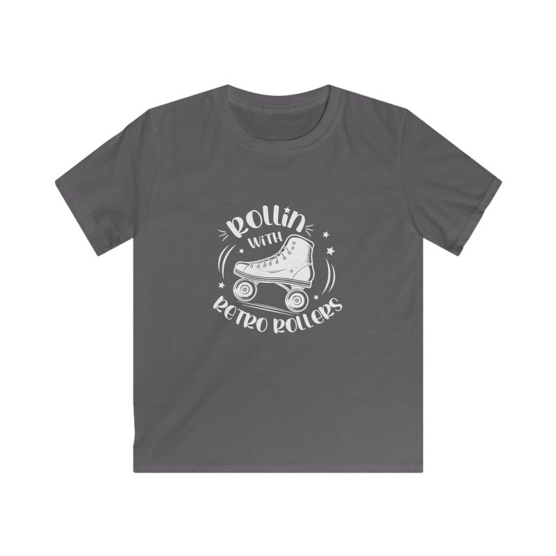 KIDS - Rollin with Retro Rollers (Solid) VARIOUS COLOURS Softstyle Tee - Image 10