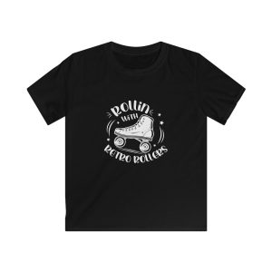 KIDS - Rollin with Retro Rollers (Solid) VARIOUS COLOURS Softstyle Tee