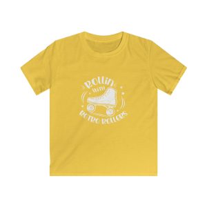 KIDS - Rollin with Retro Rollers (Solid) VARIOUS COLOURS Softstyle Tee - Image 2