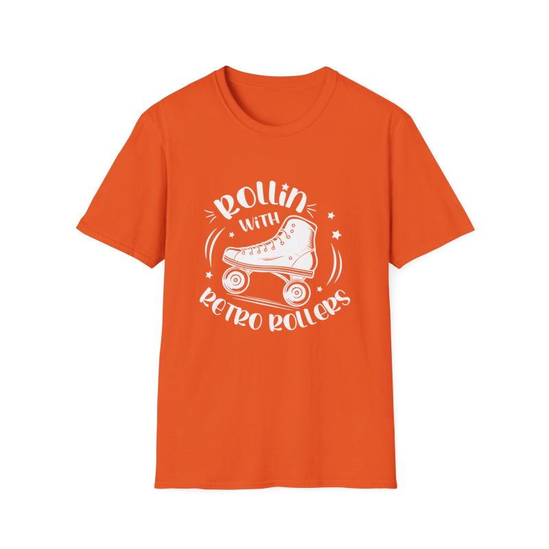 ADULTS Rollin with Retro Rollers (Solid): Unisex Softstyle T-Shirt - Image 4