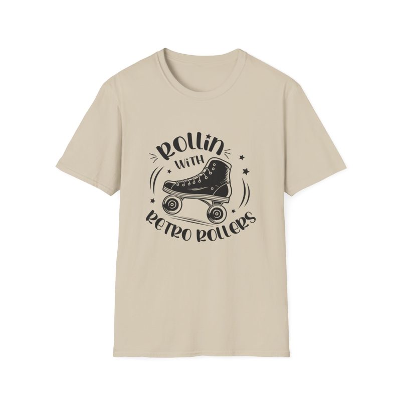 ADULTS Rollin with Retro Rollers (Solid): Unisex Softstyle T-Shirt - Image 3