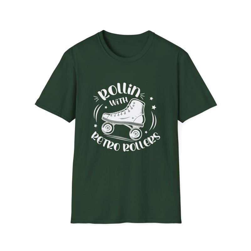 ADULTS Rollin with Retro Rollers (Solid): Unisex Softstyle T-Shirt - Image 7