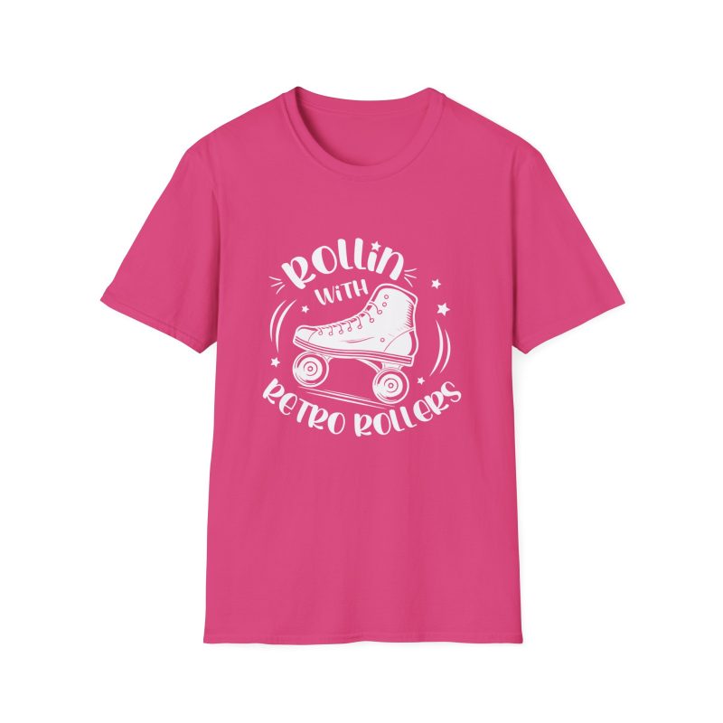 ADULTS Rollin with Retro Rollers (Solid): Unisex Softstyle T-Shirt - Image 13