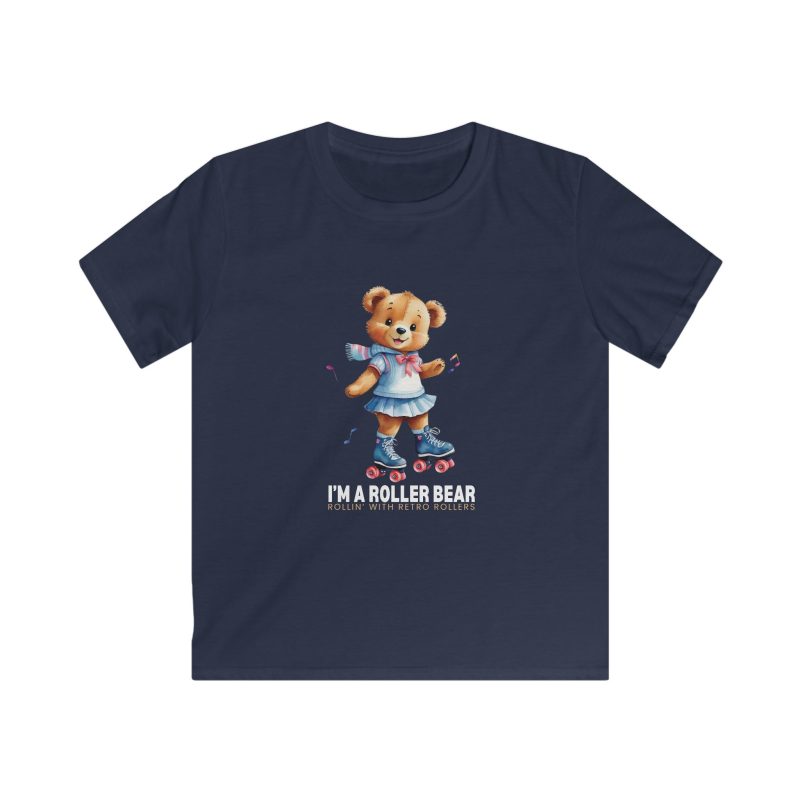 KIDS - Retro Roller Bears (Design B) VARIOUS COLOURS Softstyle Tee - Image 6