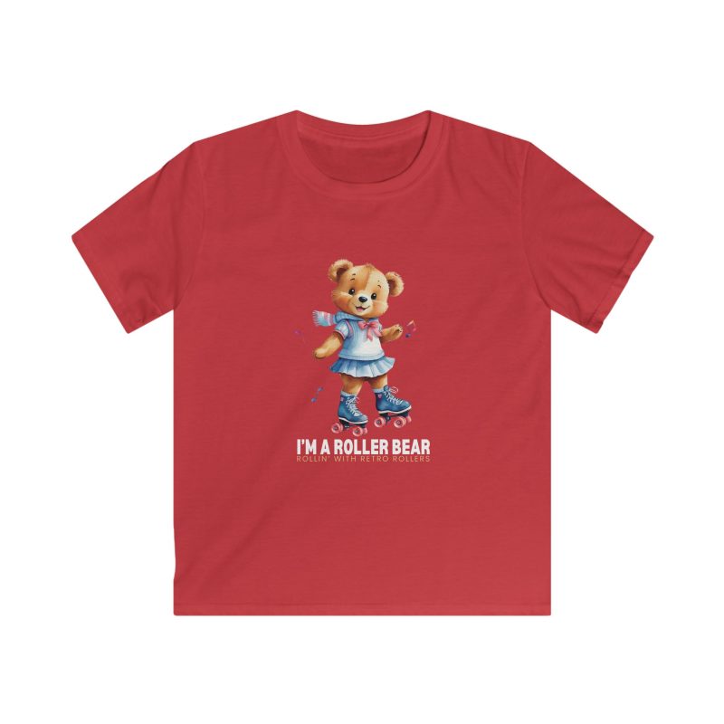 KIDS - Retro Roller Bears (Design B) VARIOUS COLOURS Softstyle Tee - Image 8
