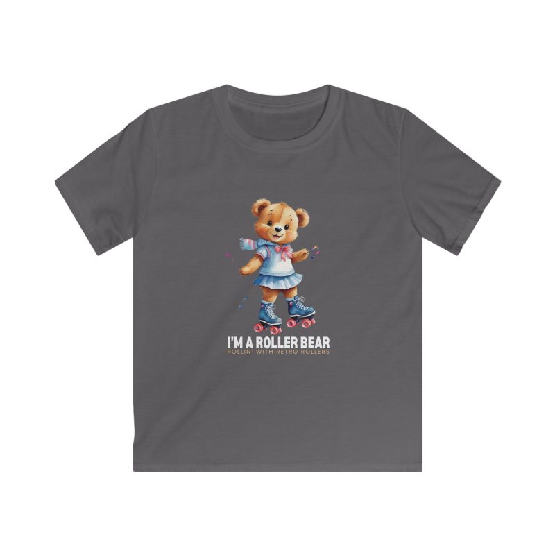 KIDS - Retro Roller Bears (Design B) VARIOUS COLOURS Softstyle Tee - Image 10