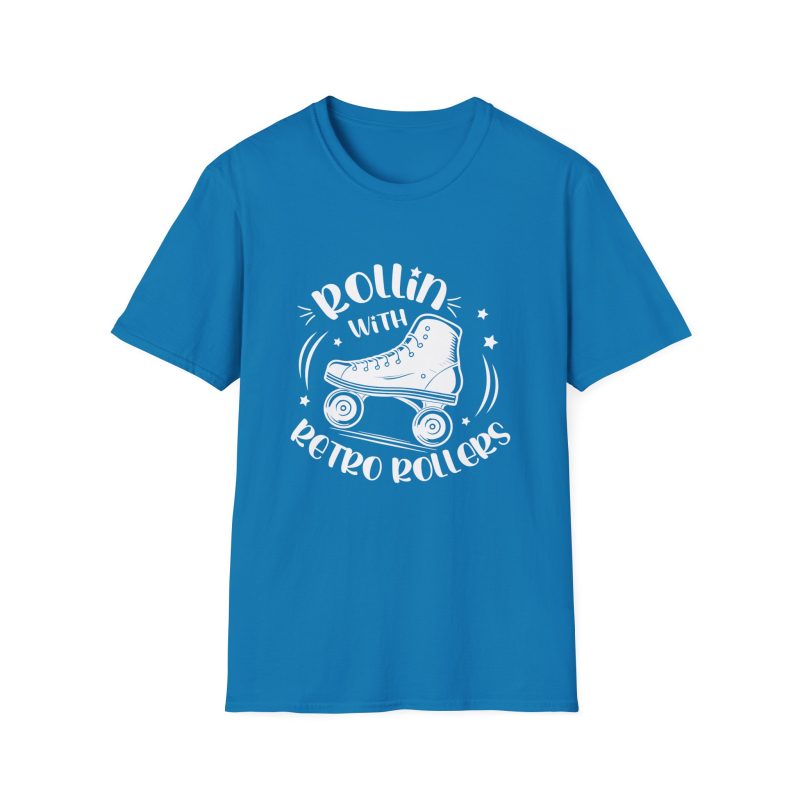ADULTS Rollin with Retro Rollers (Solid): Unisex Softstyle T-Shirt - Image 9