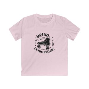 KIDS - Rollin with Retro Rollers (Solid) VARIOUS COLOURS Softstyle Tee - Image 9