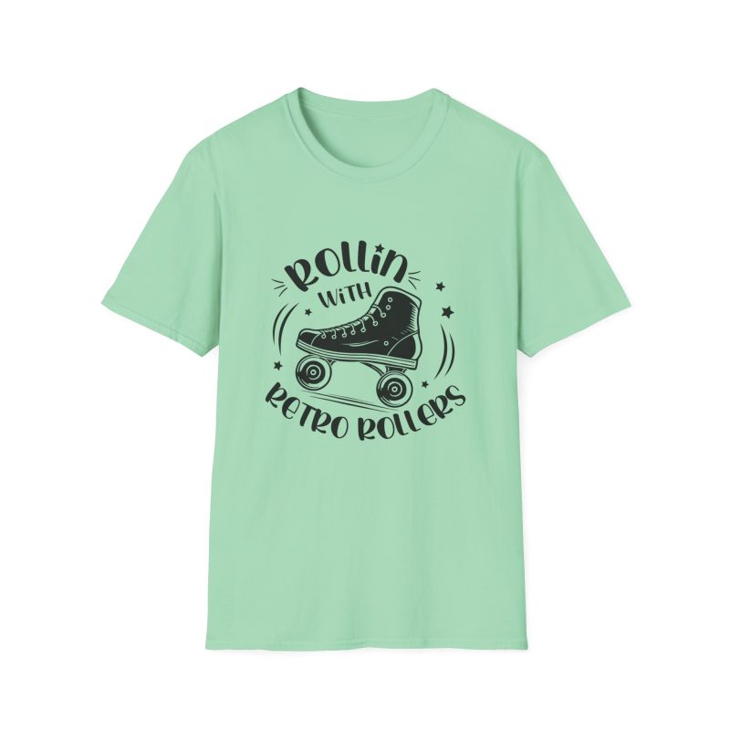ADULTS Rollin with Retro Rollers (Solid): Unisex Softstyle T-Shirt - Image 6
