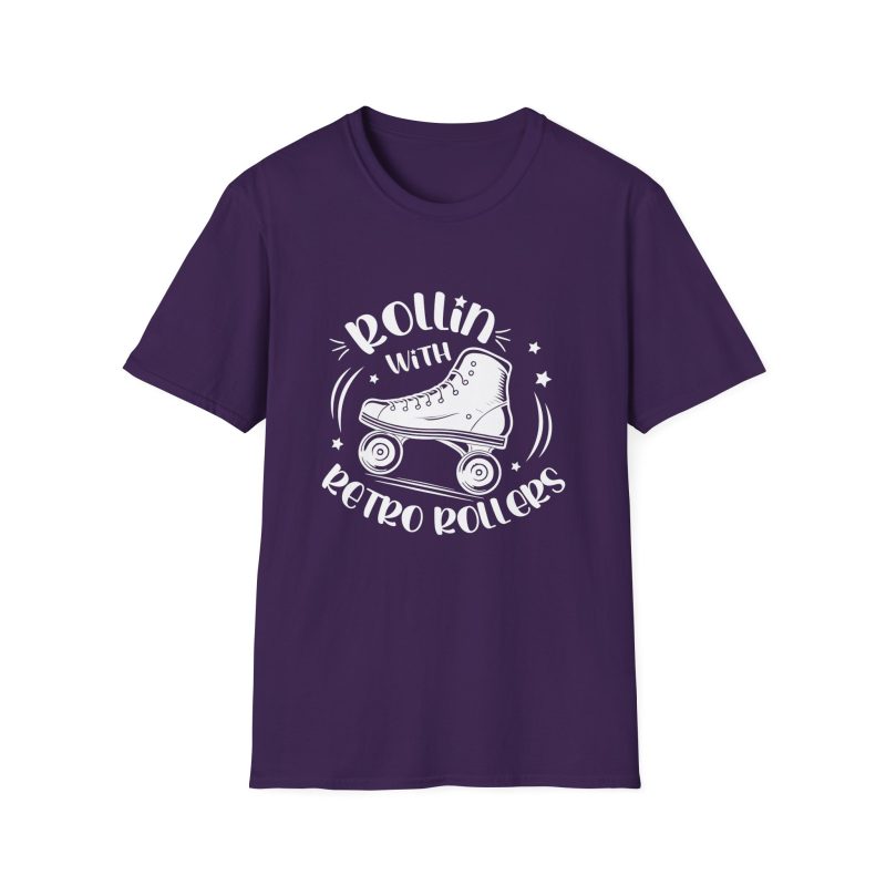 ADULTS Rollin with Retro Rollers (Solid): Unisex Softstyle T-Shirt - Image 11