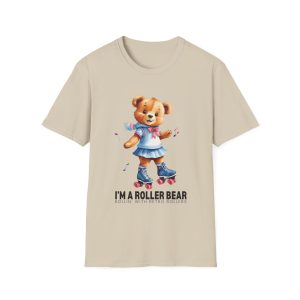 Retro Roller Bears (Design B) ADULTS Unisex Softstyle T-Shirt - Image 3