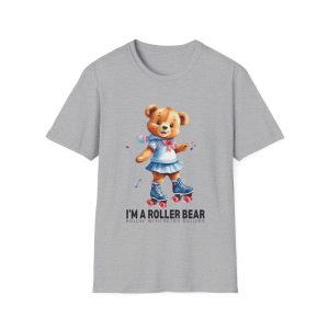 Retro Roller Bears (Design B) ADULTS Unisex Softstyle T-Shirt - Image 4