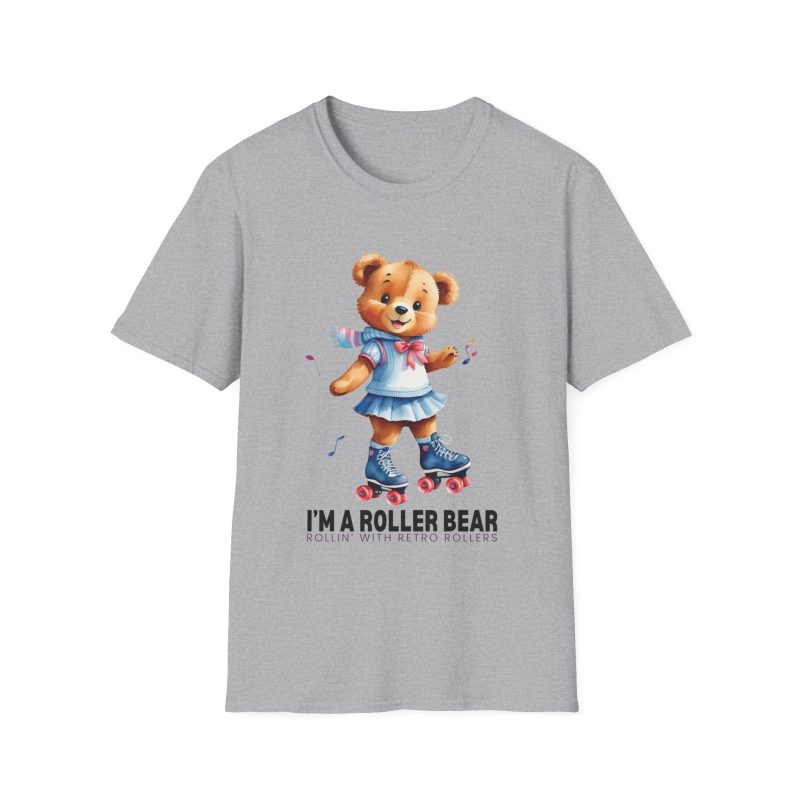 Retro Roller Bears (Design B) ADULTS Unisex Softstyle T-Shirt - Image 4