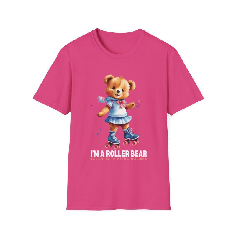 Retro Roller Bears (Design B) ADULTS Unisex Softstyle T-Shirt - Image 13