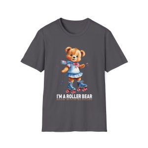 Retro Roller Bears (Design B) ADULTS Unisex Softstyle T-Shirt - Image 18