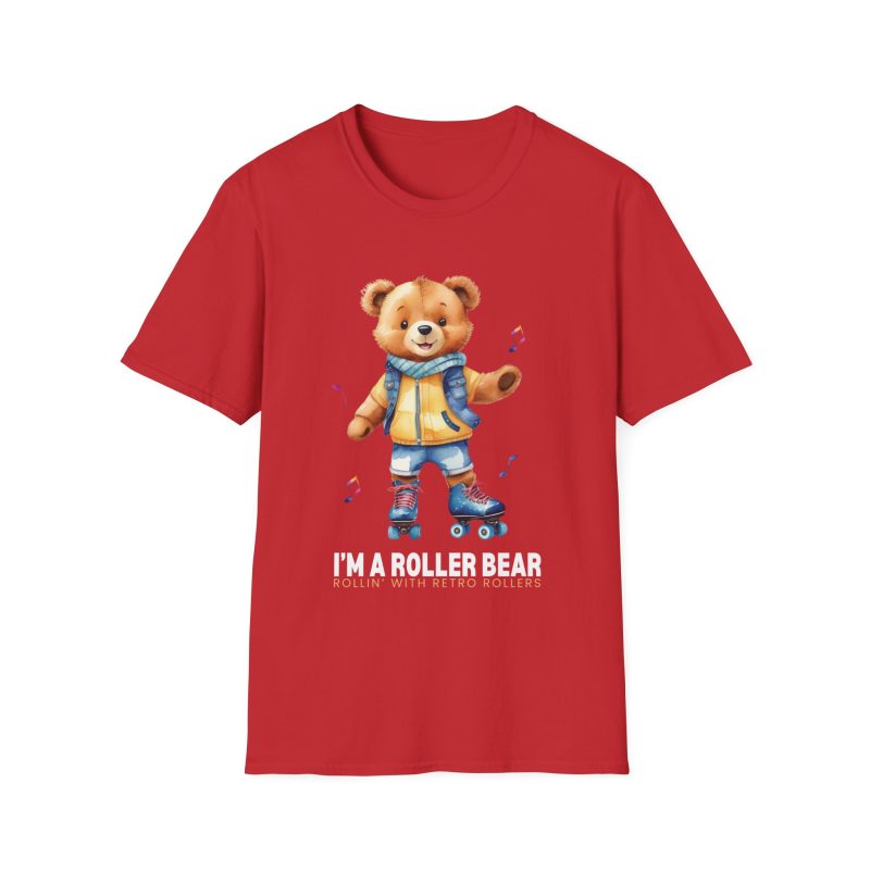 Retro Roller Bears (Design A) ADULTS Unisex Softstyle T-Shirt - Image 15