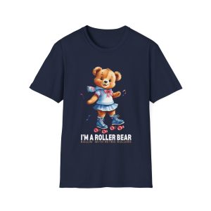 Retro Roller Bears (Design B) ADULTS Unisex Softstyle T-Shirt - Image 10