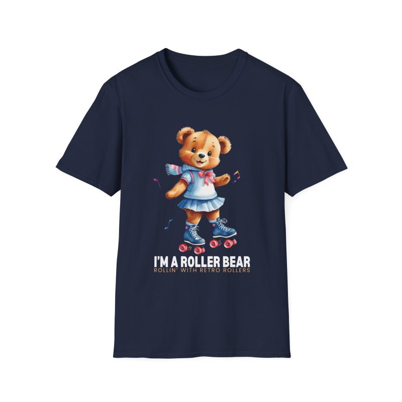 Retro Roller Bears (Design B) ADULTS Unisex Softstyle T-Shirt - Image 10