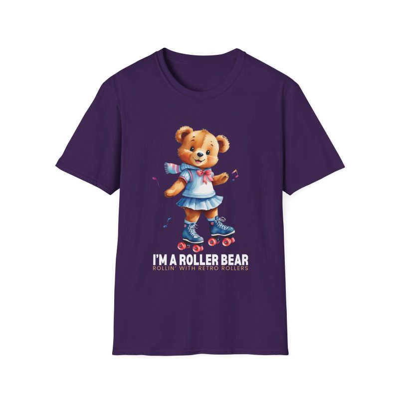 Retro Roller Bears (Design B) ADULTS Unisex Softstyle T-Shirt - Image 11