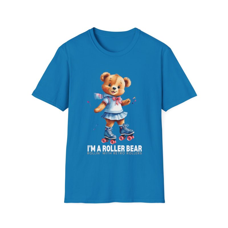 Retro Roller Bears (Design B) ADULTS Unisex Softstyle T-Shirt - Image 9