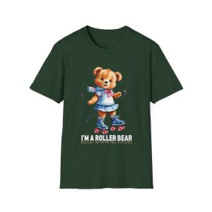 Retro Roller Bears (Design B) ADULTS Unisex Softstyle T-Shirt - Image 17