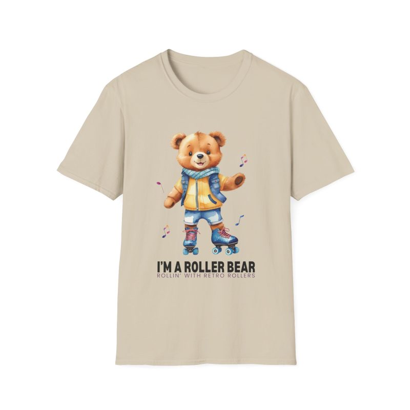 Retro Roller Bears (Design A) ADULTS Unisex Softstyle T-Shirt - Image 3