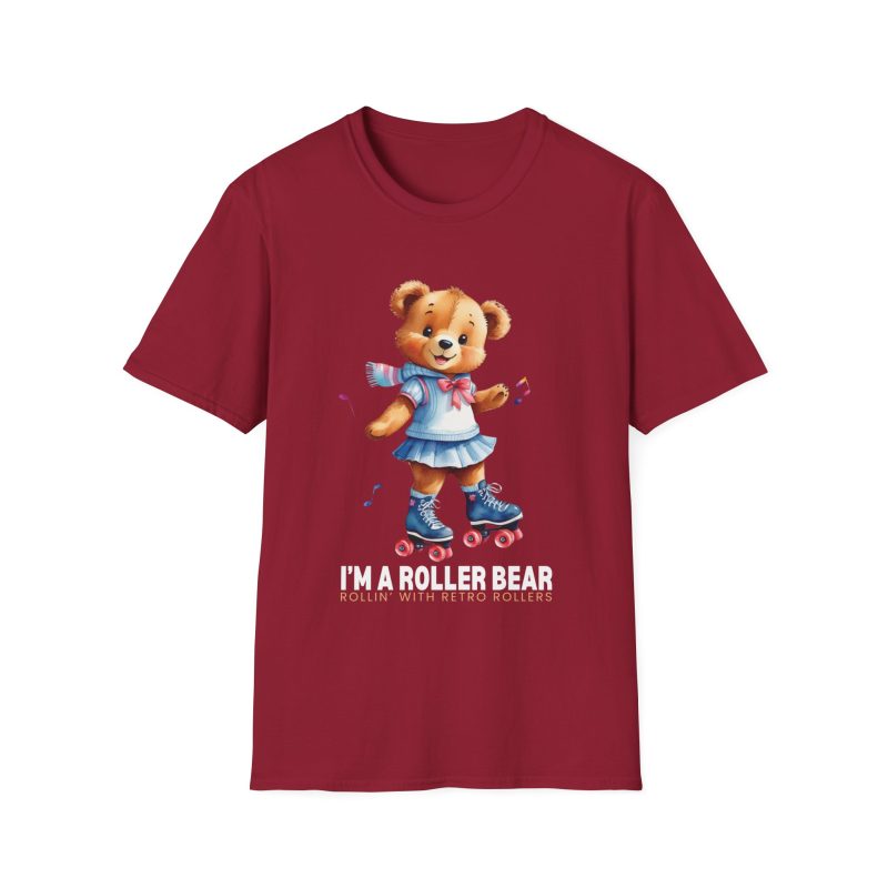 Retro Roller Bears (Design B) ADULTS Unisex Softstyle T-Shirt - Image 16