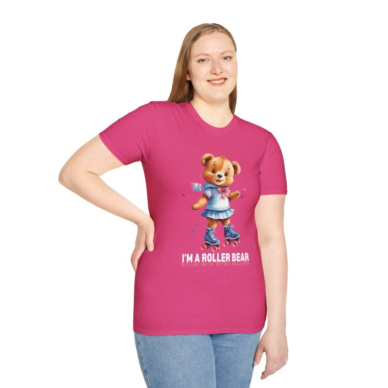Retro Roller Bears (Design B) ADULTS Unisex Softstyle T-Shirt - Image 14