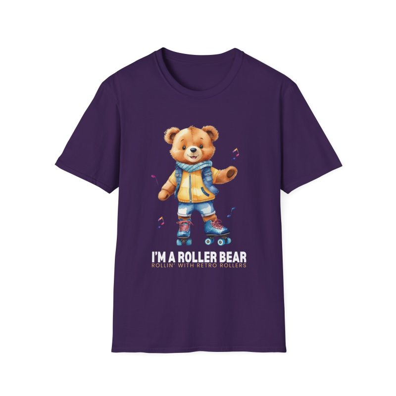 Retro Roller Bears (Design A) ADULTS Unisex Softstyle T-Shirt - Image 11