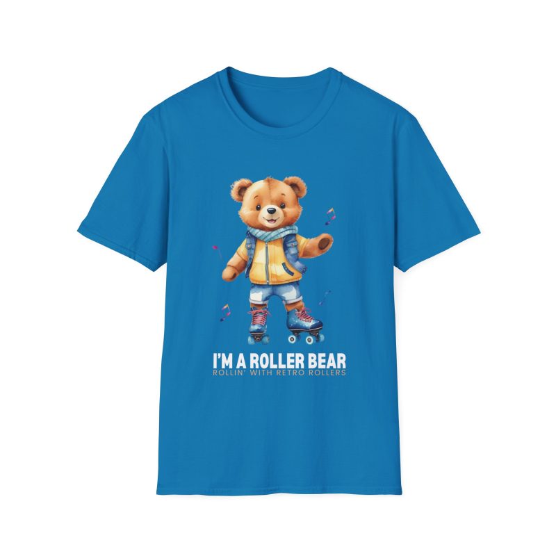 Retro Roller Bears (Design A) ADULTS Unisex Softstyle T-Shirt - Image 9