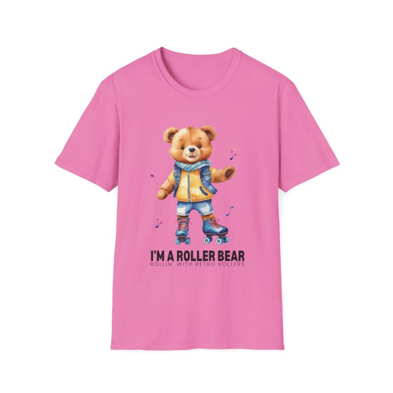 Retro Roller Bears (Design A) ADULTS Unisex Softstyle T-Shirt - Image 12