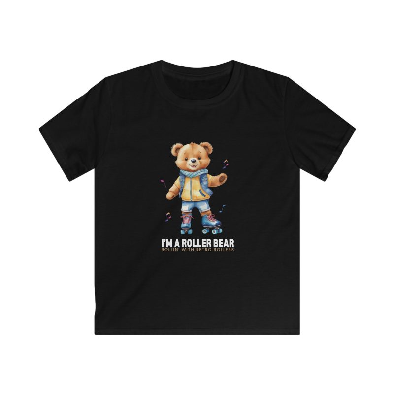 KIDS - Retro Roller Bears (Design A) VARIOUS COLOURS Softstyle Tee