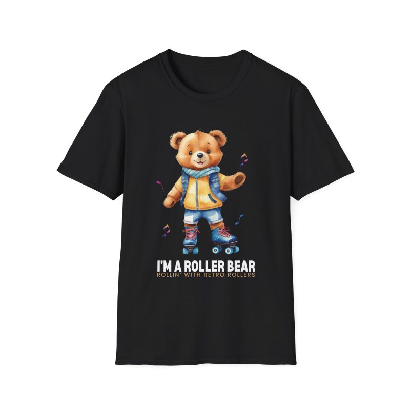 Retro Roller Bears (Design A) ADULTS Unisex Softstyle T-Shirt