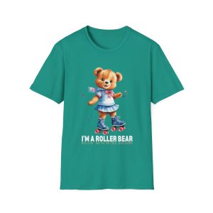 Retro Roller Bears (Design B) ADULTS Unisex Softstyle T-Shirt - Image 8